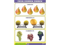 Таблица демонстрационная "Считаем, взвешиваем, сравниваем" (винил 70x100) - fgospostavki.ru - Касимов
