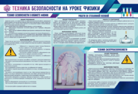 Стенд-уголок "Техника безопасности на уроках физики" - fgospostavki.ru - Касимов
