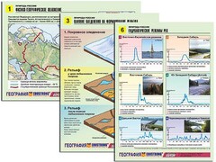 Комплект таблиц по географии "Природа России" раздаточные (цветные, ламинированные, А4, 10 штук) - fgospostavki.ru - Касимов