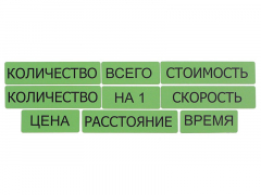 Набор магнитных карточек "Опорные слова к задачам" (зеленый) - fgospostavki.ru - Касимов