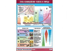 Таблица демонстрационная "Этапы взаимодействия человека и природы" (винил 100*140) - fgospostavki.ru - Касимов
