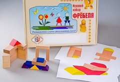 Игровой набор Фребеля "Конструктор деревянный без соединений-2" (Серия "Эксперимент") - fgospostavki.ru - Касимов