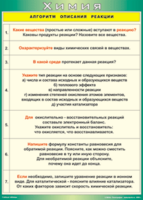 Таблица "Алгоритм описания реакции" (100х140 сантиметров, винил) - fgospostavki.ru - Касимов