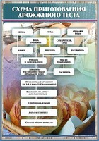 Стенд "Схема приготовления дрожжевого теста" - fgospostavki.ru - Касимов