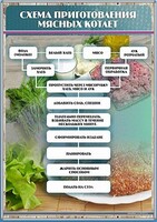 Стенд "Схема приготовления мясных котлет" - fgospostavki.ru - Касимов