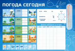 Стенд-уголок маркерный "Погода сегодня" - fgospostavki.ru - Касимов