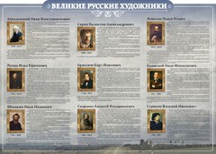 Стенд "Великие русские художники" - fgospostavki.ru - Касимов