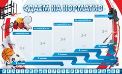 Стенд "Сдаем на норматив" Вариант 1 - fgospostavki.ru - Касимов