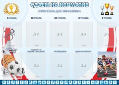 Стенд "Сдаем на норматив" Вариант 2 - fgospostavki.ru - Касимов