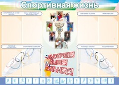 Стенд "Спортивная жизнь" Вариант 2 - fgospostavki.ru - Касимов
