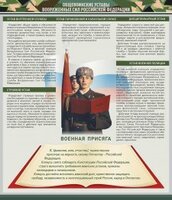 Стенд "Уставы. Закон военной службы. Военная присяга" - fgospostavki.ru - Касимов