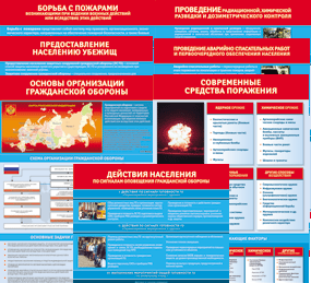 Комплект таблиц "Основы гражданской обороны (МЧС РФ)" 13 штук. - fgospostavki.ru - Касимов