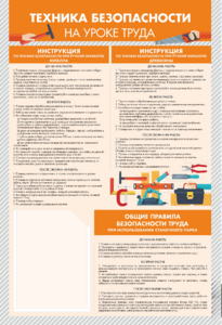 Стенд-уголок "Техника безопасности на уроках труда" - fgospostavki.ru - Касимов