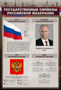 Стенд "Государственные символы Российской Федерации" - fgospostavki.ru - Касимов