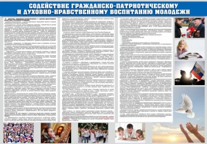 Стенд "Содействие гражданско-патриотическому и духовно-нравственному воспитанию молодежи" - fgospostavki.ru - Касимов