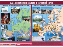 Таблица демонстрационная "Объекты всемирного наследия в Зарубежной Европе" (винил 100*140) - fgospostavki.ru - Касимов