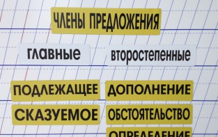 Набор магнитных карточек "Члены предложения" (фон жёлтый) - fgospostavki.ru - Касимов
