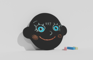 Фигурная грифельная меловая доска на тему эмоций - fgospostavki.ru - Касимов